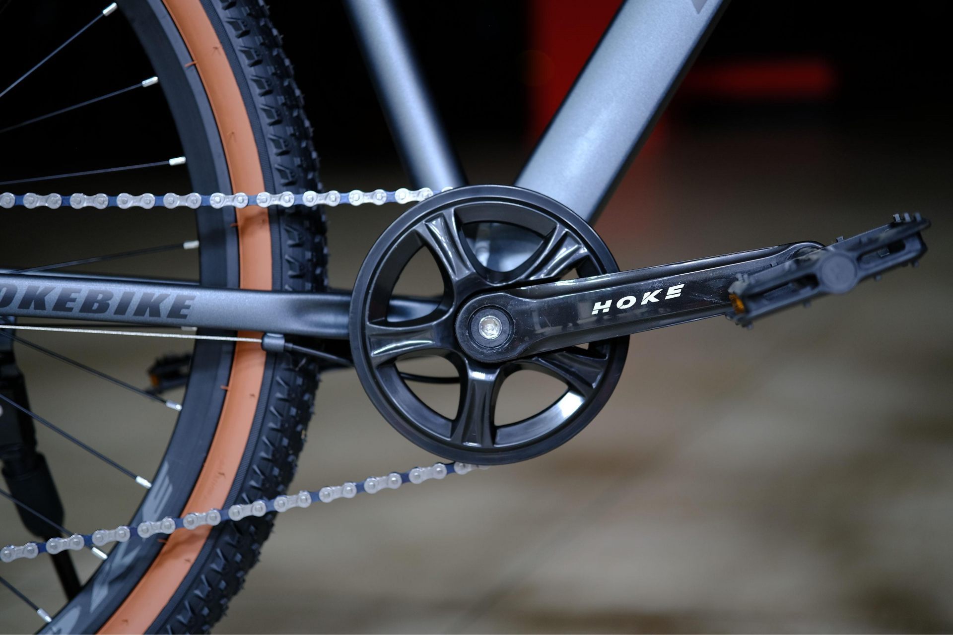 Система (шатун) сталь 36T
 HOKE ONE WAY 27,5 матовый серый